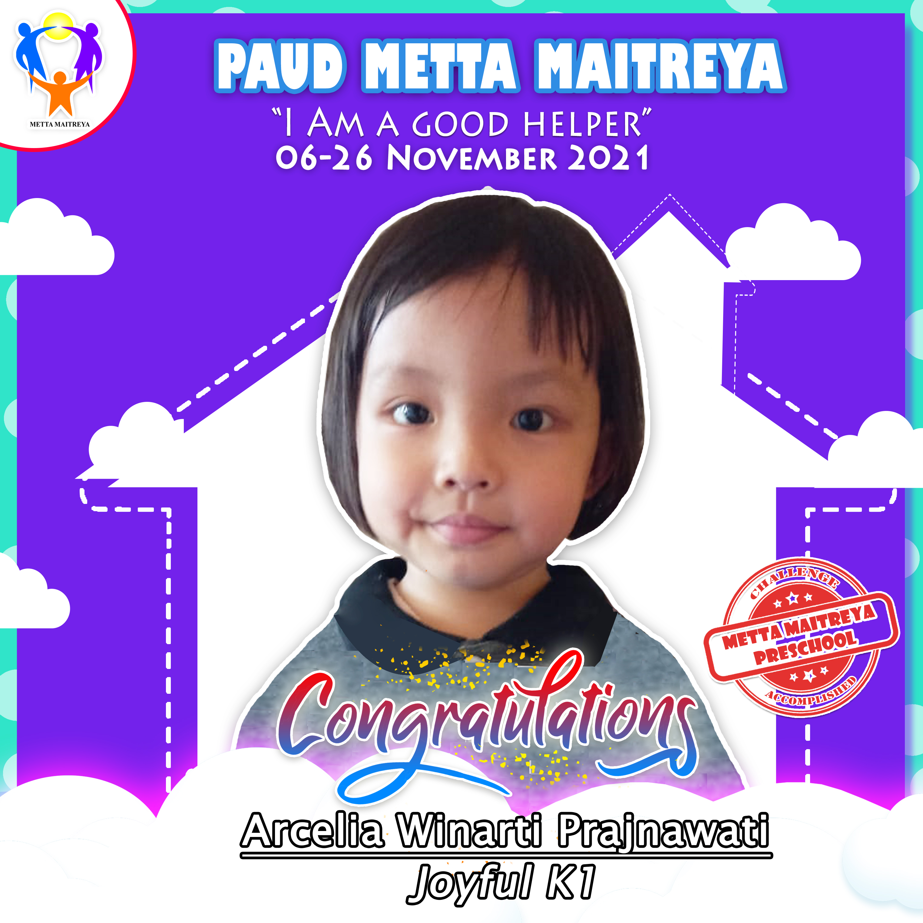 Pemenang 21 Days Good Habit Challenge " I'm A Good Helper" | PAUD METTA MAITREYA